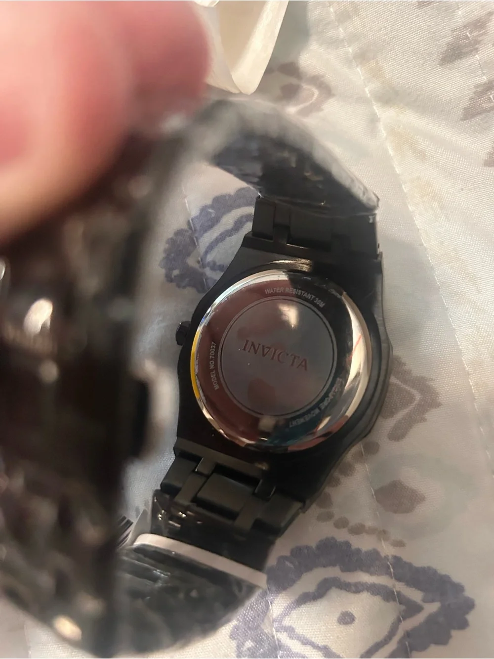 Invicta Black Men's Skeleton Dial Watch